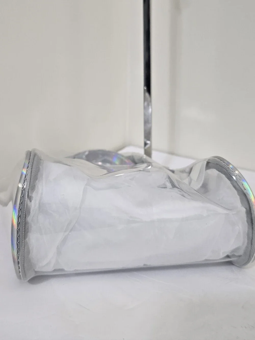 brand new GAP Jelly Logo Mini Tote Purse Clear Iridescent Shimmer Kids Toddlers